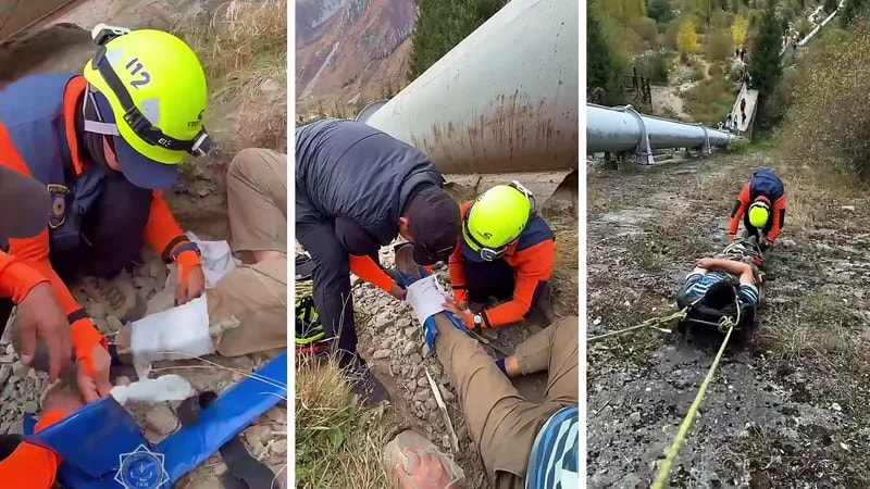 Турист из Китая пострадал во время прогулки в горах Алматы